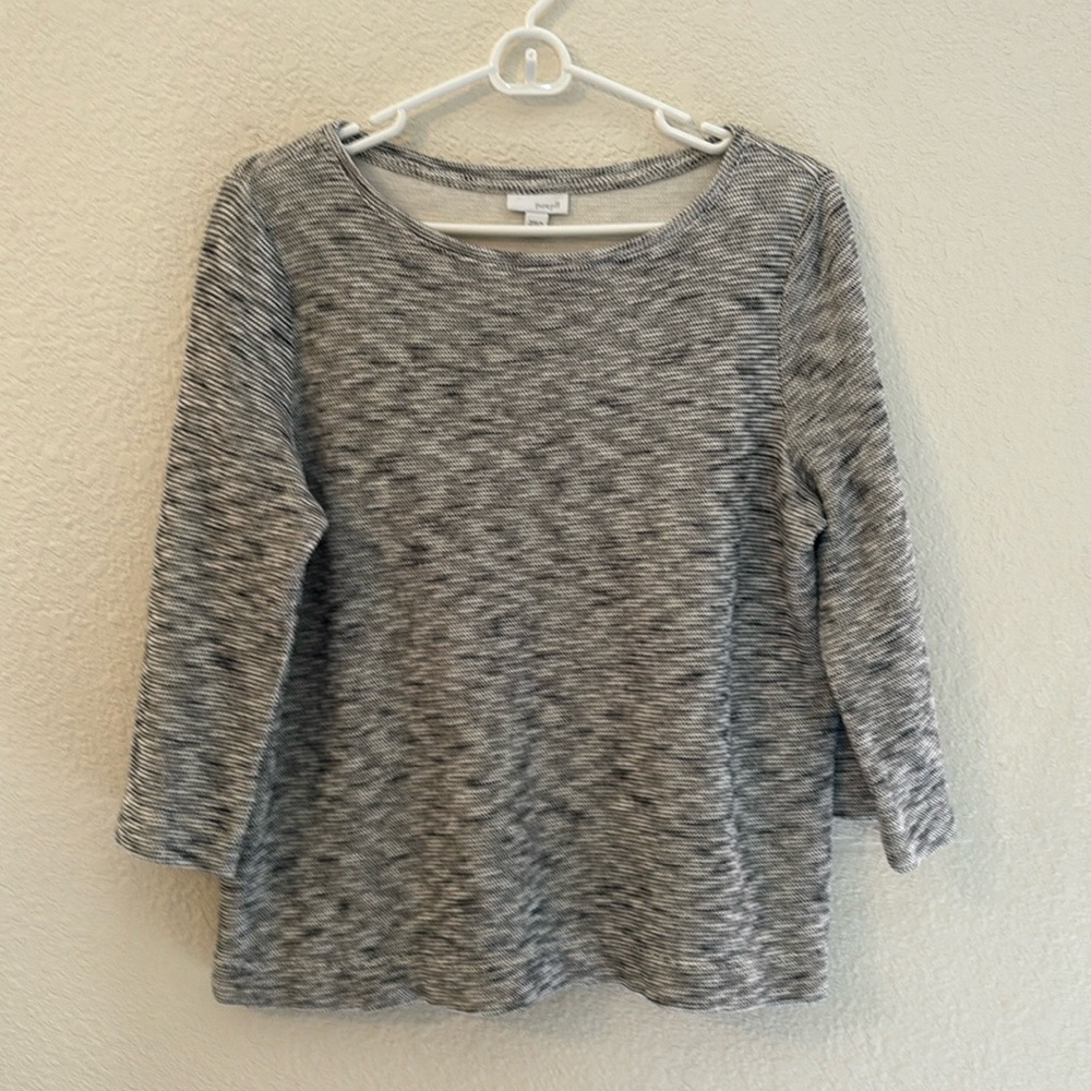 Purejill 3/4 sleeve Cotton Sweater Medium
